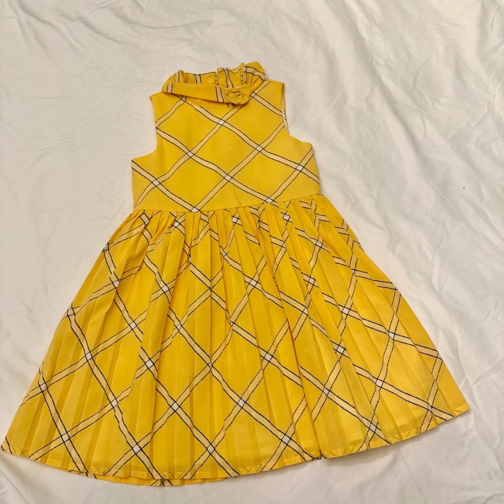 Janie and Jack size 3 Yellow Sleeveless Sundress with Mock Neck